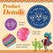 56 Pcs Day of The Dead Skull Placemats 13" x 13" Dia De Muertos Disposable Place Mat Paper Colorful Mexican Sugar Skulls Round Table Placemat for Halloween Table Decor Kitchen Dining